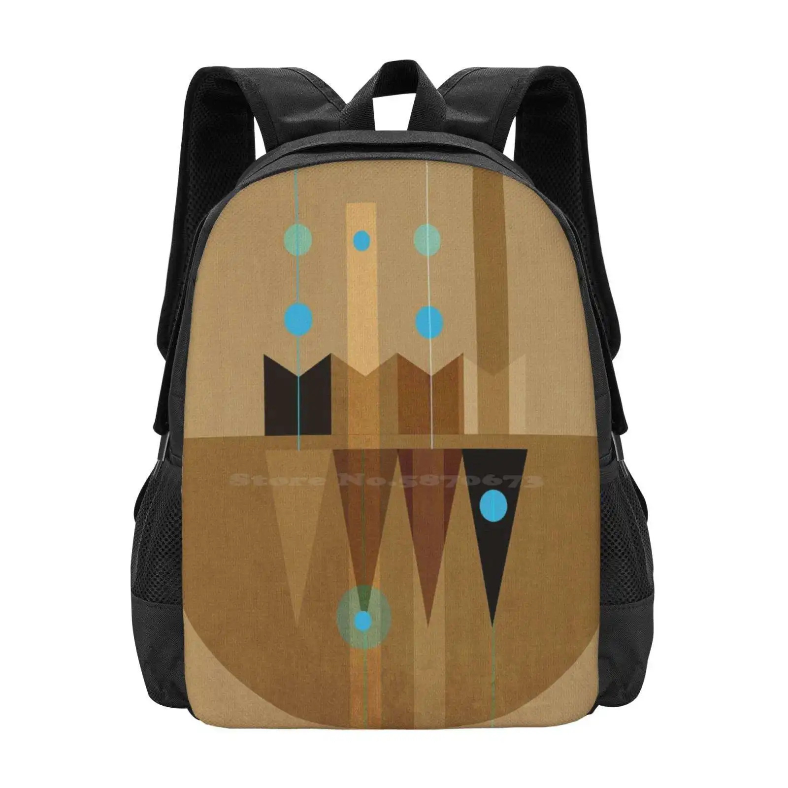 

Geometric / Abstract 10 School Bags Travel Laptop Backpack Geometry Abstract Vintage Graphic Design Texture