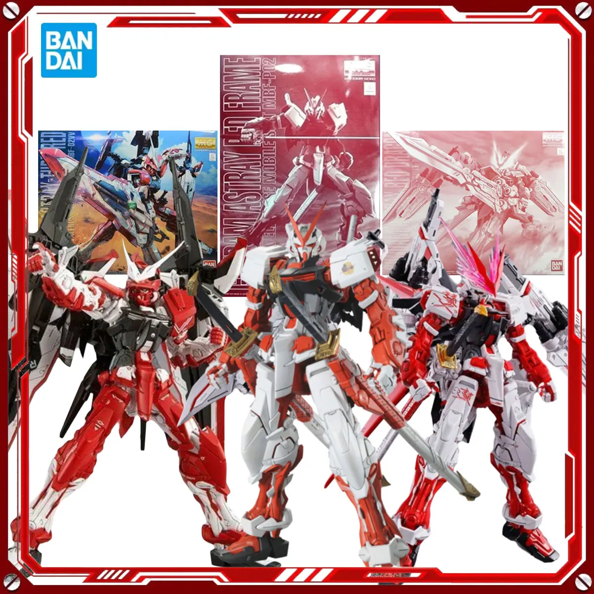 

Bandai Genuine ASTRAY TURN RED Model Kits MBF-02VV MBF-P02 ASTRAY Toys MG 1/100 Action Figure Assembly Model Gift Kids Present