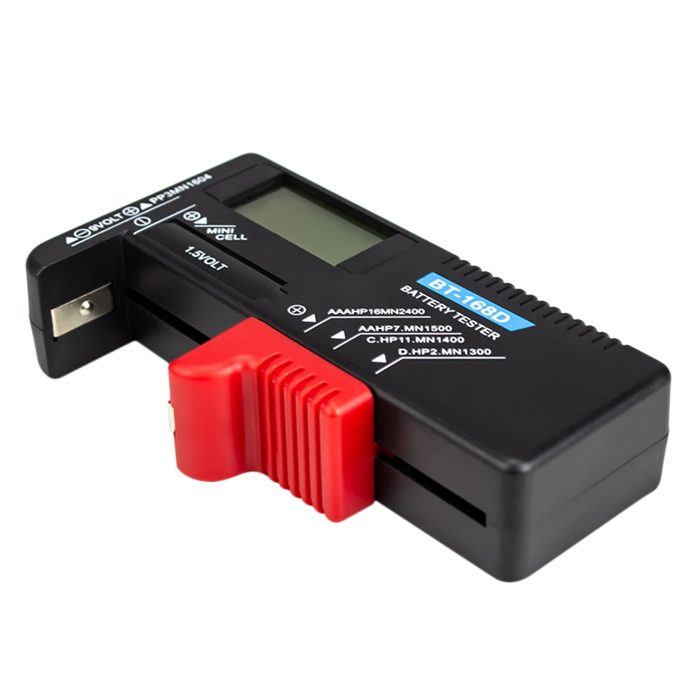 

Digital Tester for AA AAA 9V Checks Power Level Volt Lightweight Portable Easy to Use Clip Measure Voltage