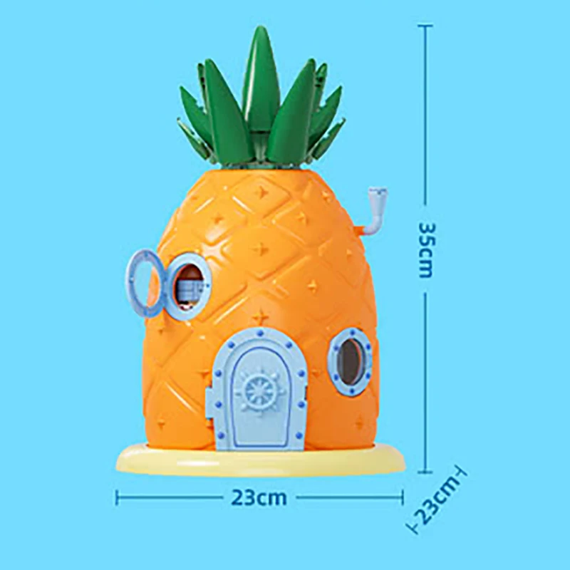 SpongeBob bouwblokken met 4 figuren, Ananashuis modulaire bouwsets voor volwassenen jongens kindercadeau (1284 stuks)
