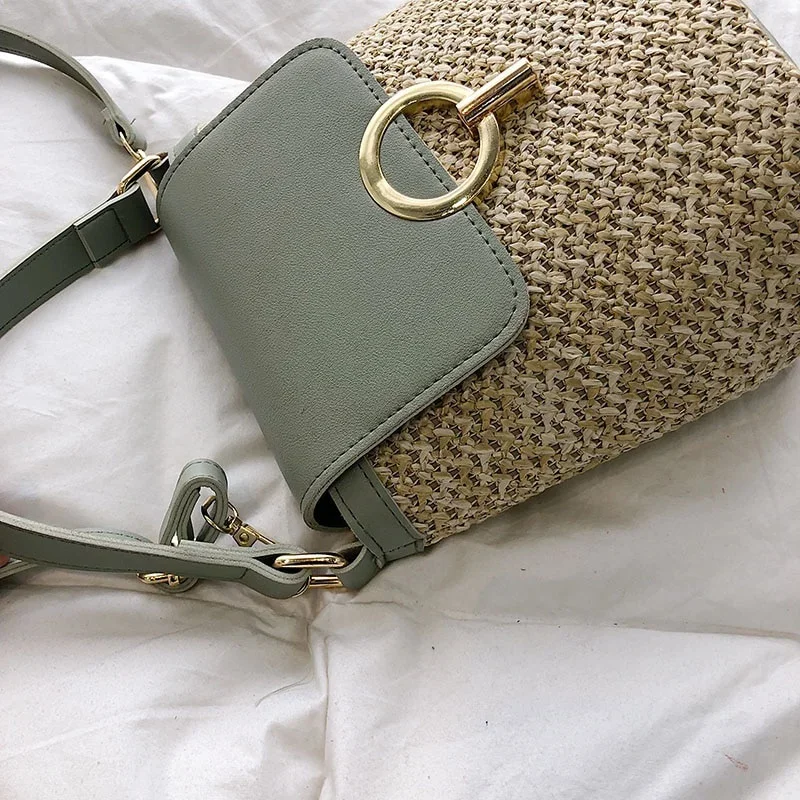 Strand urlaub gewebte Frauen tasche neue Modetrend koreanische Version vielseitige Mode Handheld Umhängetasche – Detail 4