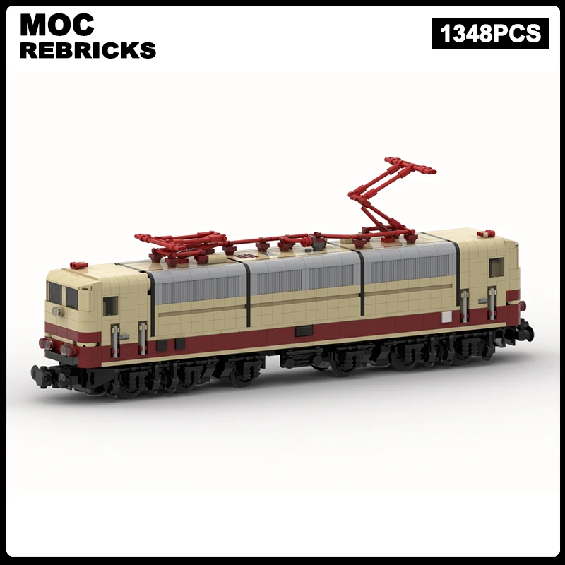 MOC High Speed Transport DB-Baureihe 181.2 (8w) Rail locomotive Building Blocks Assembly Model Bricks Display Creative  Kid Toys