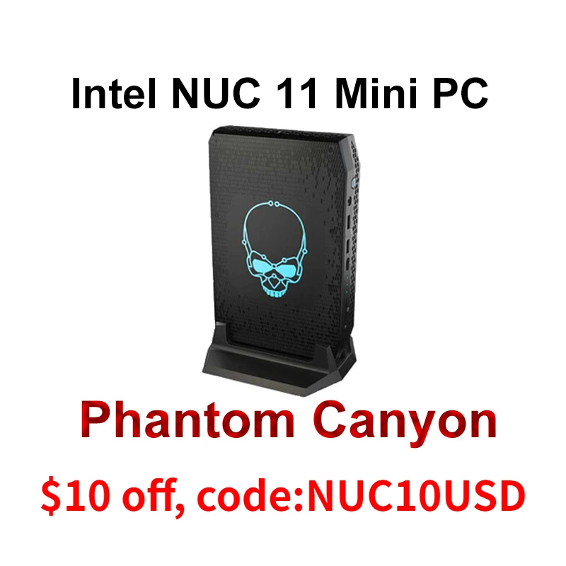 Intel ต้นฉบับ Phantom Canyon NUC11 Mini PC NUC11PHKi7C โฮสต์ I7-1165G7โปรเซสเซอร์11th Generation RTX 2060บลูทูธ5.0 Wi-Fi6