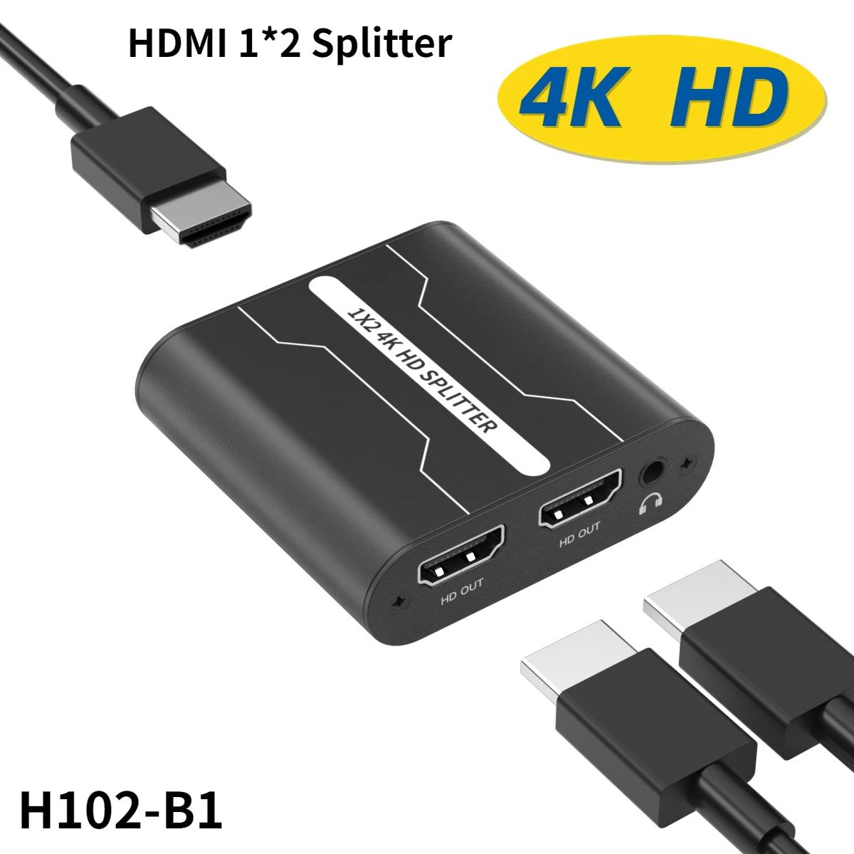 HDMI Switch 4k@30hz Splitter Switcher 2 in 1 Out Manual Hub Supports HD Compatible with Xbox PS5/4/3  Player Fire Stick Roku