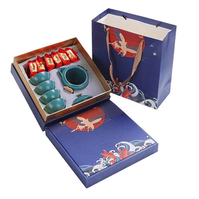 

Ceramic tea set, business gifts, office home meeting guests, opening tea ceremony, souvenir gift