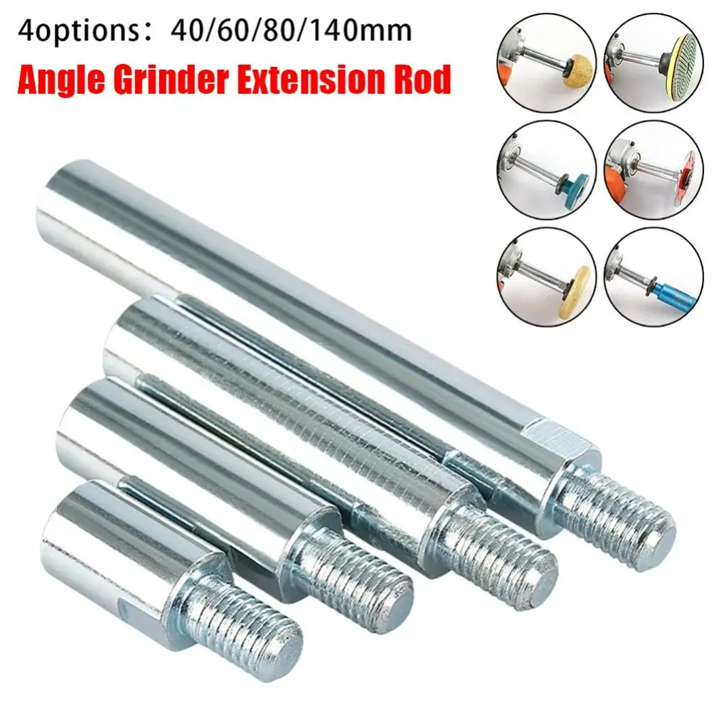 

1Pcs Polishing Accessories Angle Grinder Adapter Rod Shaft 40/60/80/140mm Extension Rod For Model 100 125 Angle Grinders