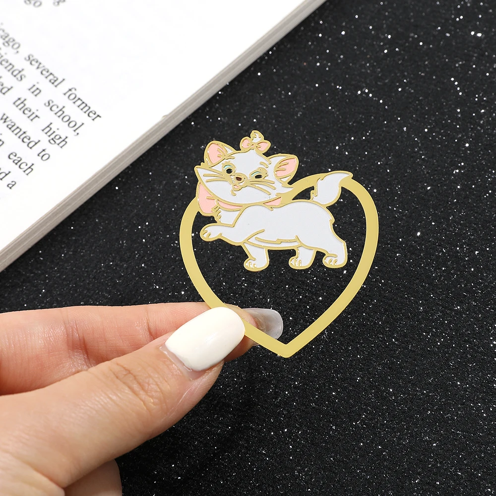 Disney Marie Cat The Aristocats Cartoon Kitten Bookmarks for Women Men Kitty Lover Book Page Clip Reading Supplies Accessories