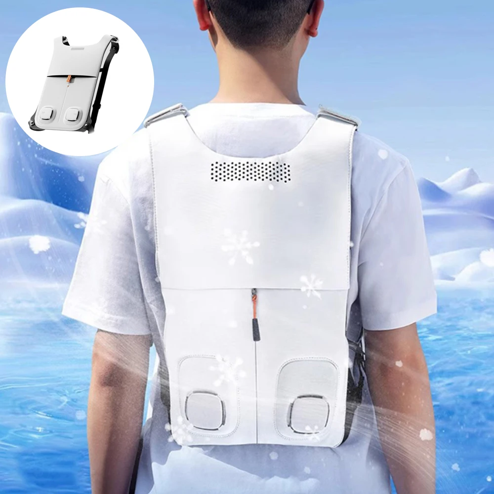 Cooling Vest Summer Air Conditioning Ice Vest for Men Women Work Circulating Ice Clothes Adjus Cooling Vest with Ice Packs
