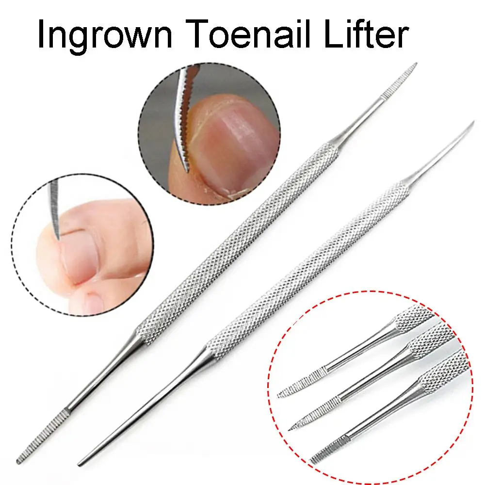 เหล็กซาตินขอบทําความสะอาดเล็บเท้าตะขอสําหรับ Toe Correction คุด Toenail Lifter เล็บเท้าไฟล์ Pedicure Foot Care เครื่องมือเล็บ