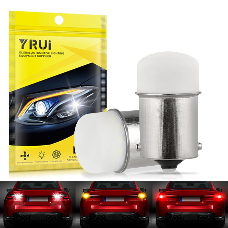 

Yirui 1Pcs Auto Parts LED Brake Steering Reversing Light 1156 1157 BA15S P21W 3014 9SMD High Brightness Car Signal Light