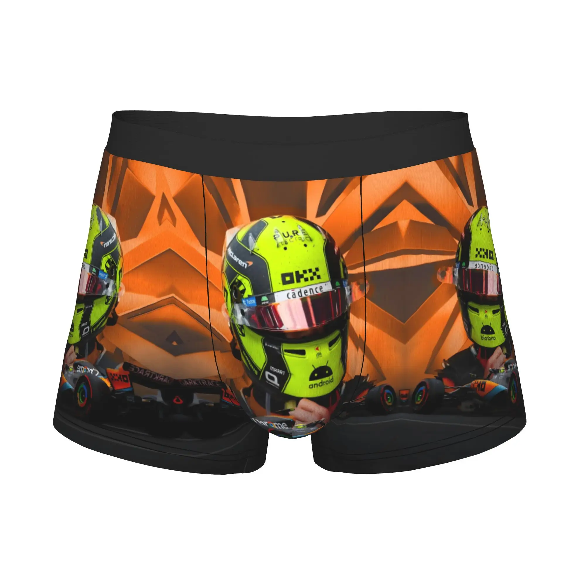 Male Funny L-Lando N-Norris Lines Underwear First Level Racing Driver Boxer Briefs Stretch Shorts Panties Underpants