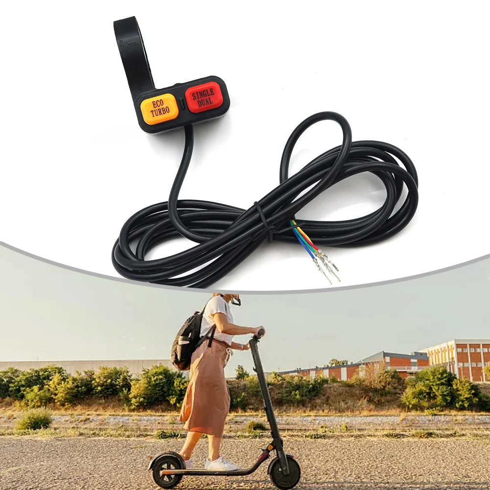 Electric Scooter Handlebar Headlight/Horn 2 In 1 Switch 10/11 Inch Single Dual Drive Switch Electric Bicycles On/off Accessories