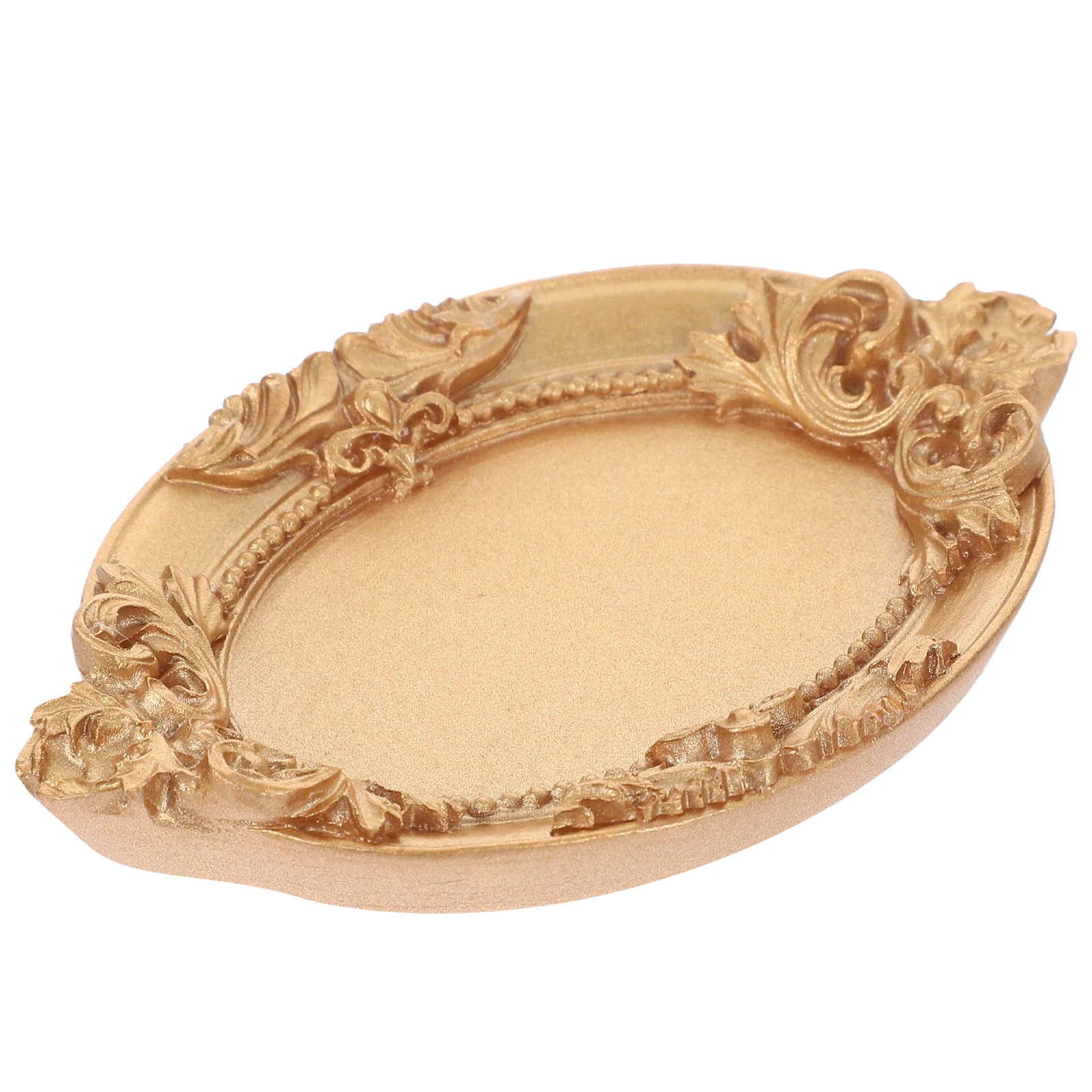 

Jewelry Trays Plate Golden Desktop Storage Organizer Vintage Wedding Decor Trinket Dish Vanity Perfume Tray Dresser