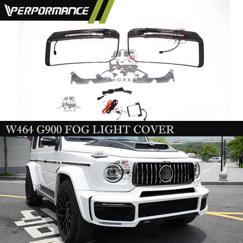 G Class W464 G900 Front Bumper Fog Light Cover With LED Carbon W464 G63 Front Bumper Covers W463A Front Bumper Frame Accessories