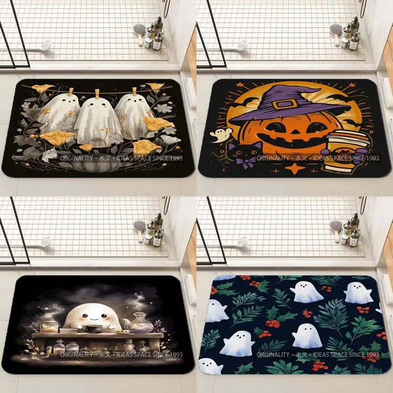 

Ghost with Floral Pattern Living Room Decoration Home Sofa Non-Slip Carpet Study Bedroom Tatami Children'S Soft Floor Mat
