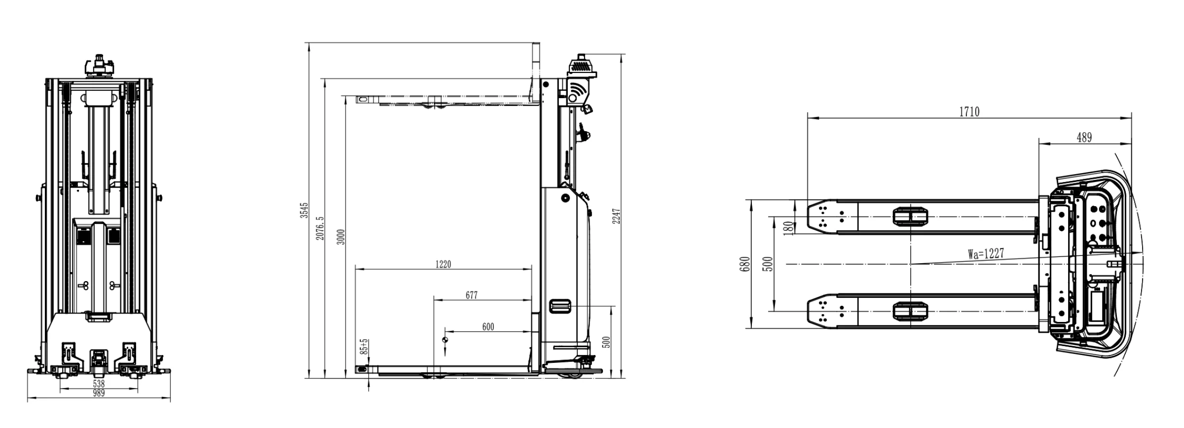 1.4T 3M High Security AGV SLAM Warehouse Handing Palletizing Robot Fork Lift Robot Autonomous Smart Forklift Stacker