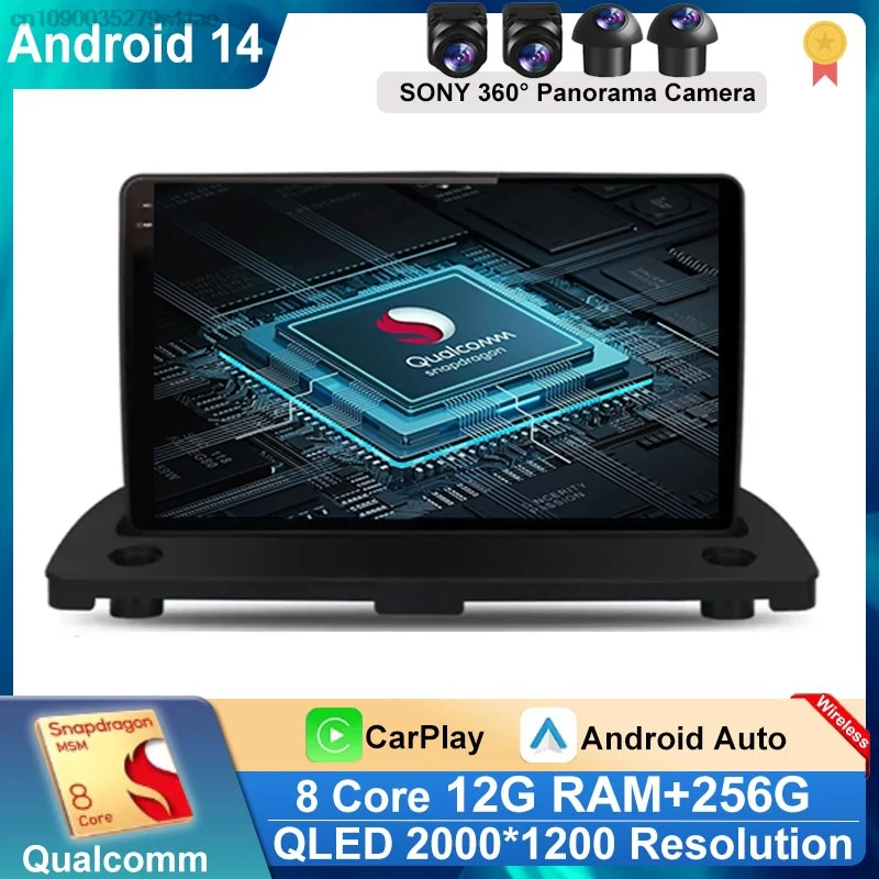 

Автомобильный радиоприемник 2din Android 14 для Volvo XC90 2004 2005 2006 2007 2008-2014, автомобильный радиоприемник CarPlay, мультимедийный GPS 2 Din, авторадио