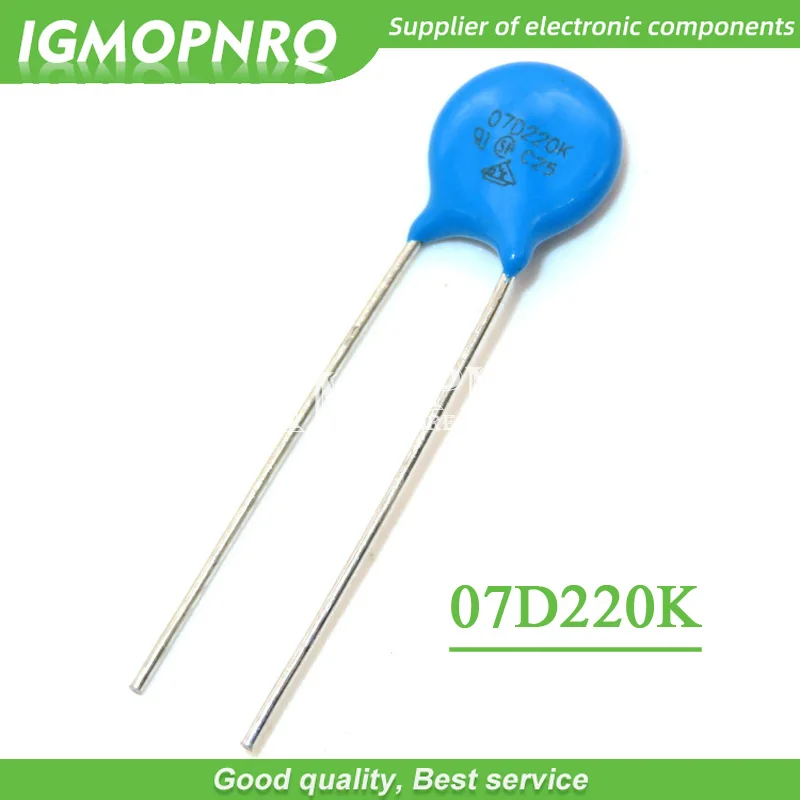 20PCS 07D220K Piezoresistor 7D220K 22V Varistor Resistor