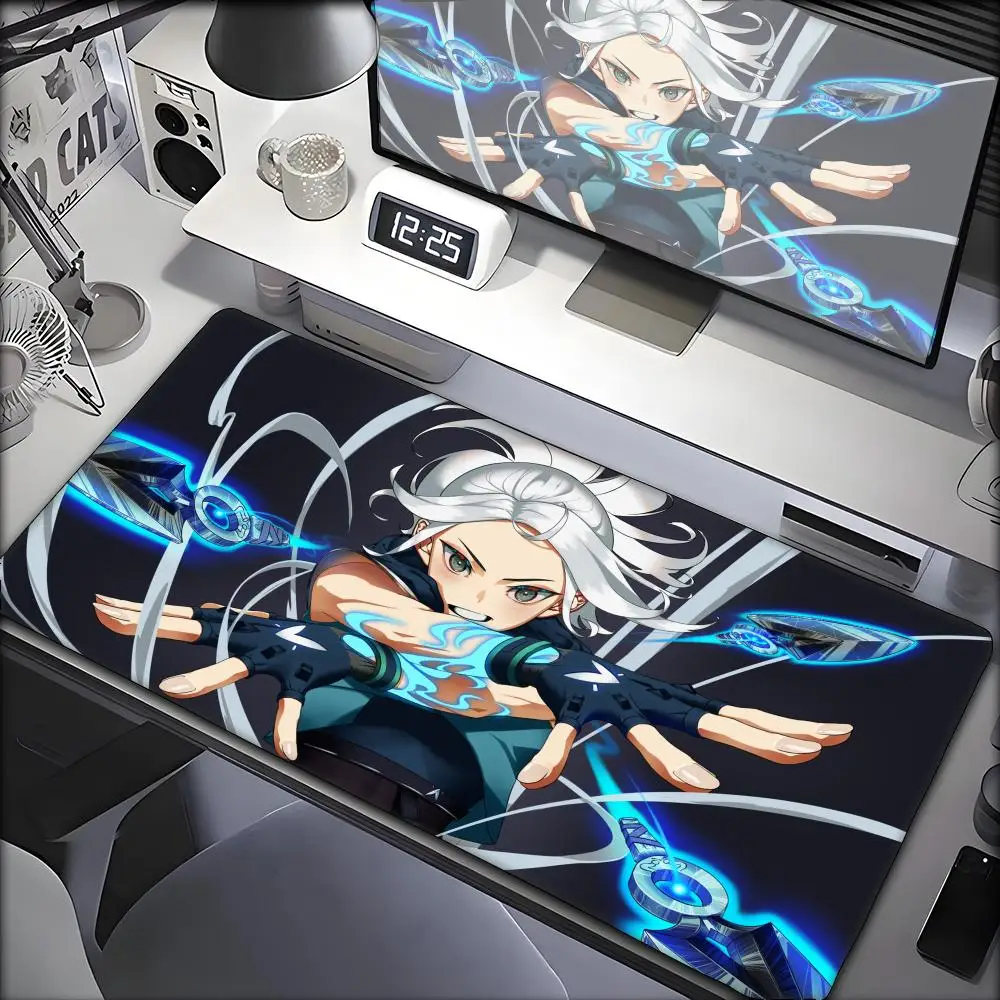 

Hot Game Valorant Jett Mouse Pad XXL Gaming Accessories Office Gamer Keyboard Desk Mat Non-Slip Laptop Large rubber Mouse pad