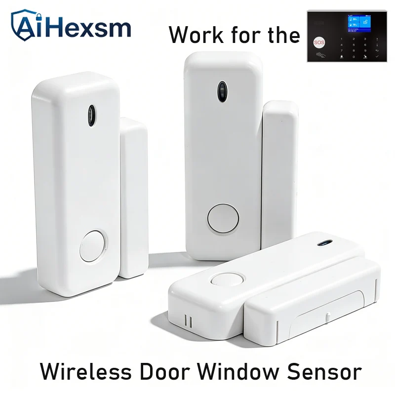Smart 433MHz 1527 Door Magnet Sensor Wireless Home Window Detector for GSM Alarm System Alerts Family Safety
