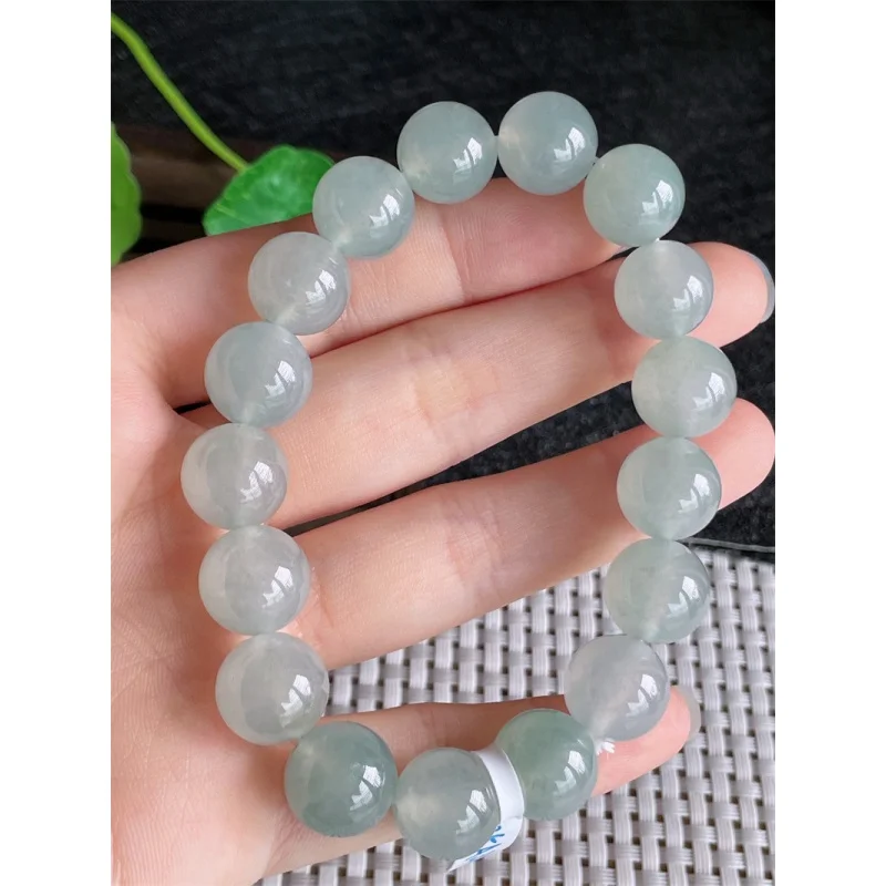 Grânulos de pulseira naturais, flores flutuantes tipo gelo, jade 17, 58.58G