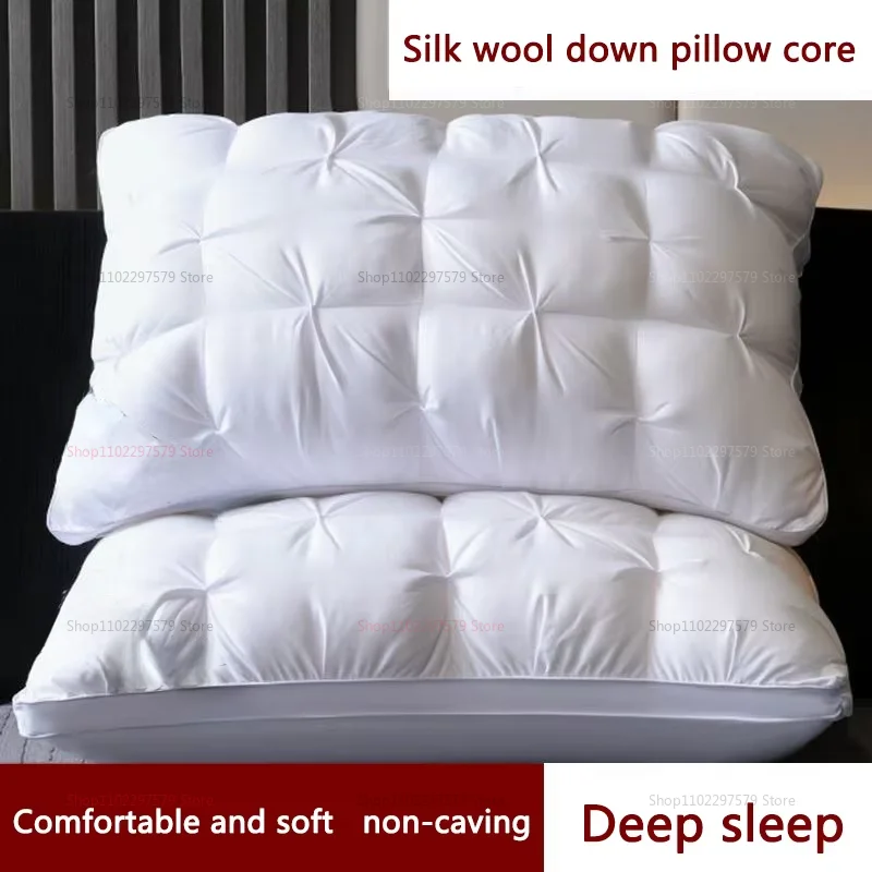 Nueva almohada de espuma viscoelástica sin colapso, cojín de soporte Cervical para dormir profundo para adultos, estudiantes, hogar, Hotel, alojamiento en familia, almohada central para cama