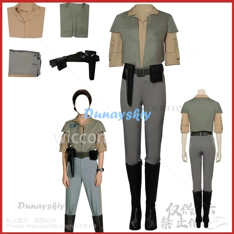 Leia Anime Movie Princess Cosplay Fantasy Space Battle Costume Disguise Adult Halloween Roleplay Party Outfits Uniform Cos Pants