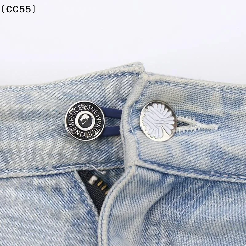 Jeans Button Extender Universal Pants Extender Button For Women Men Adjustable Elastic Waist Silicone Extender Buckle Set〔CC55〕