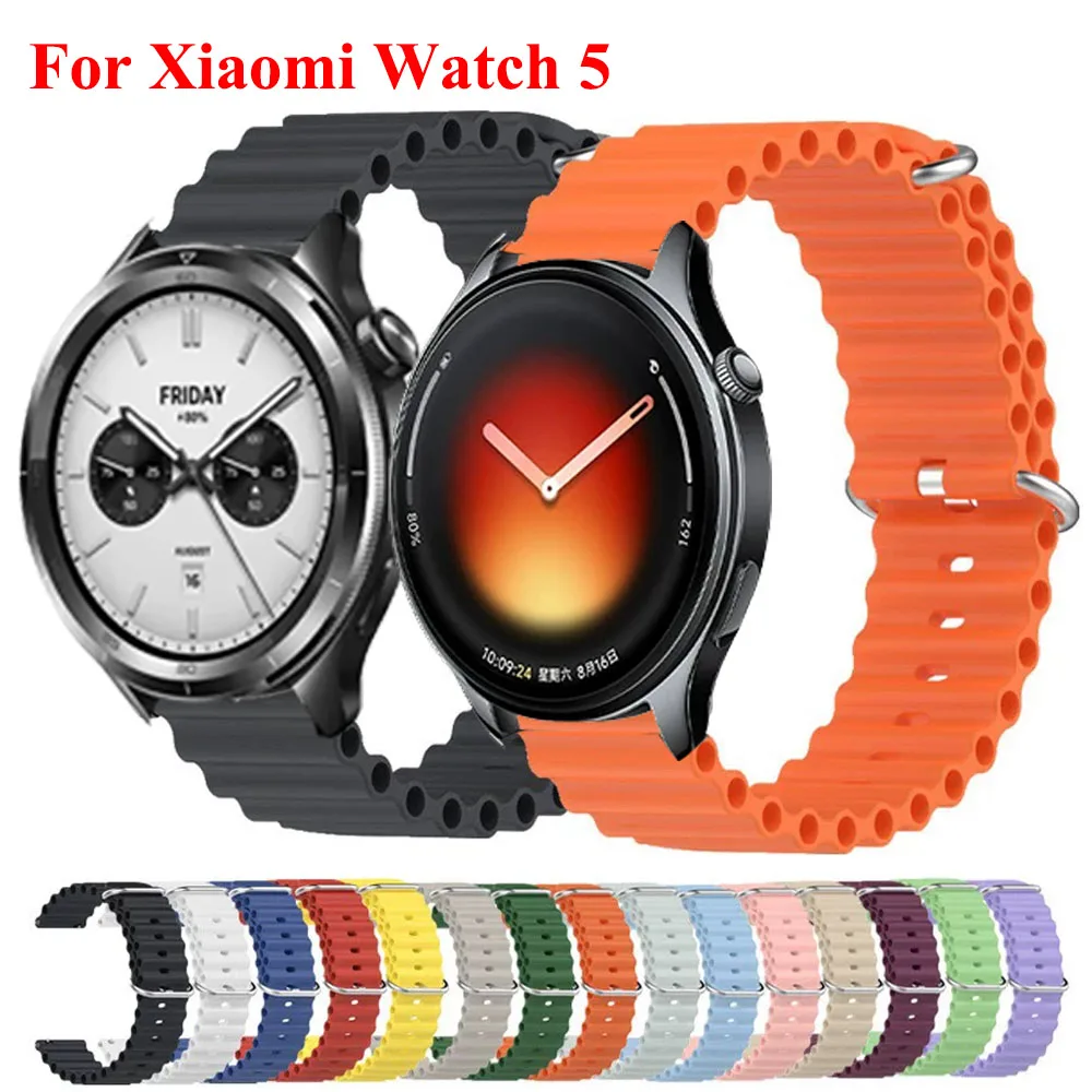 Ocean Silikonarmband für Xiaomi Watch 5 S5 Armband S4 S3 S2 S1 Correa Mi Color Sport für Xiaomi Watch 2Pro Herren Damen Uhrenarmband