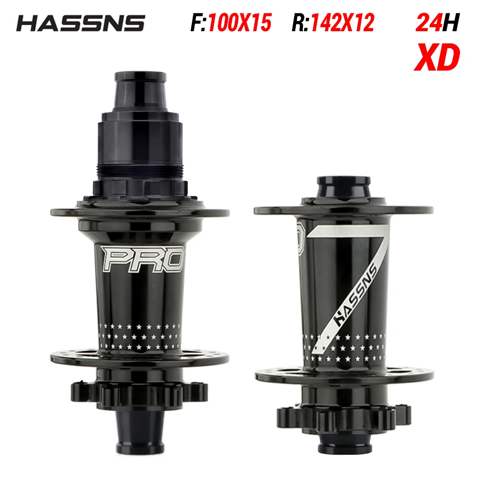 HASSNS PRO7 Fahrrad nabe 24/32 Löcher J-Bend Speichen durch Achse 12x142 hg/xd/ms 4-teiliges abgedichtetes Lager für Shimano Mountainbike Free hub