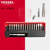 VESSEL Phillips Hexagonal Plum Blade Electric Drill Driver Tip Electric Bit Set NO.IB31P03CSF, 31Pcs