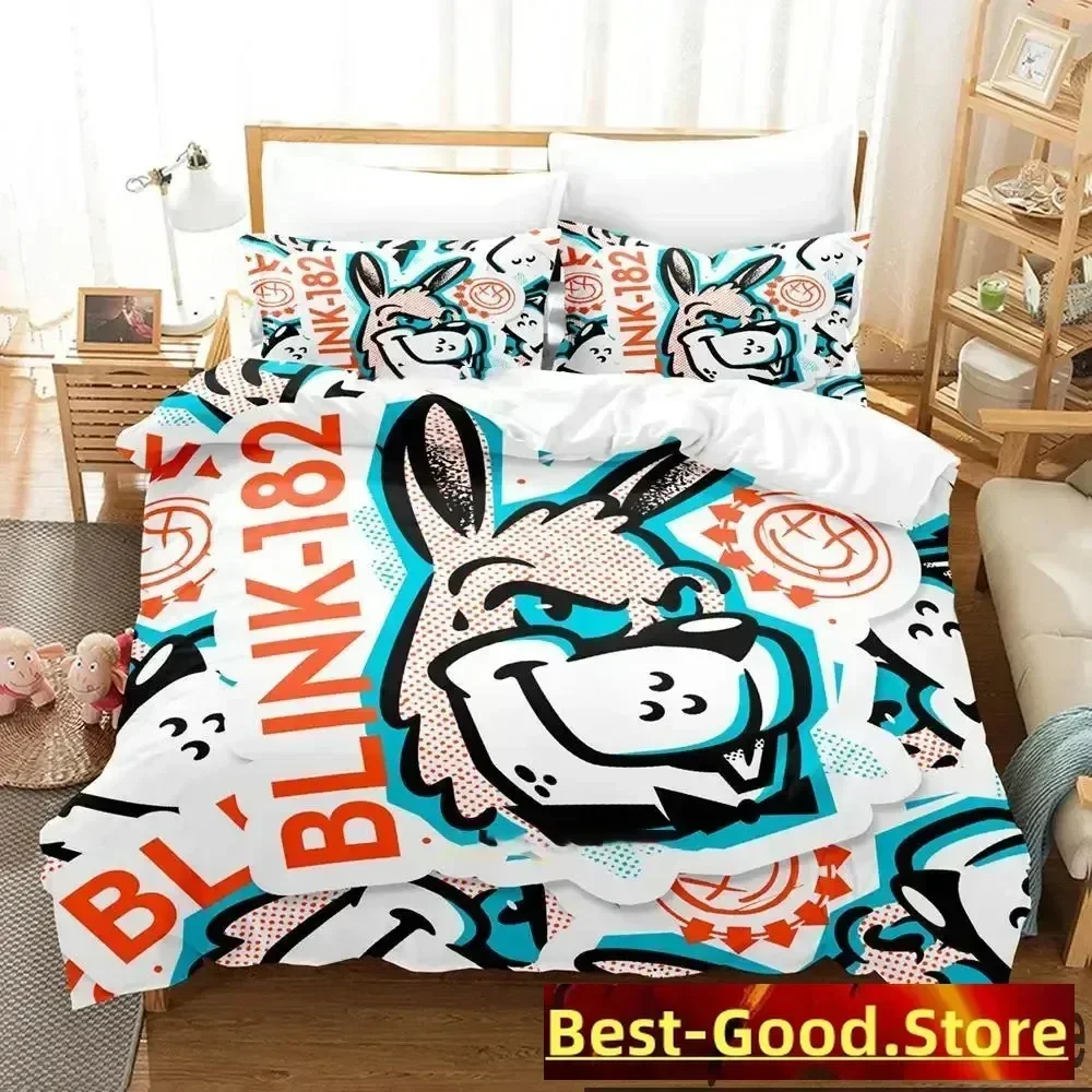3D Print Blink-182 Bedding Set Boys Girls Twin Queen King Size Duvet Cover Pillowcase Bed boys Adult Home Textileextile