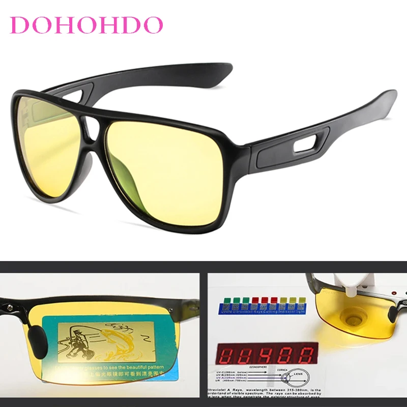 

2026 Vintage Brand Designer Night Vision Sunglasses For Men Women UV400 Polarized Night Driving Anti-Glare Unisex Goggles Очки