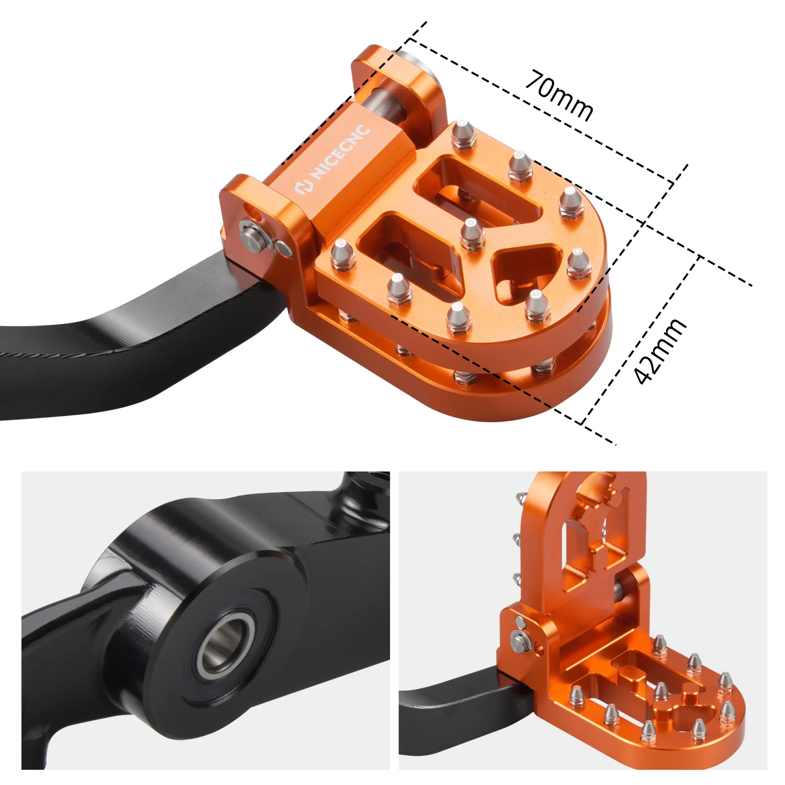 Für KTM 790 890 Adventure /R 2021-2025 NICECNC Einstellbares Hinteres Bremspedal Schalthebel Fußrasten Für Husqvarna 901 – Detail 9