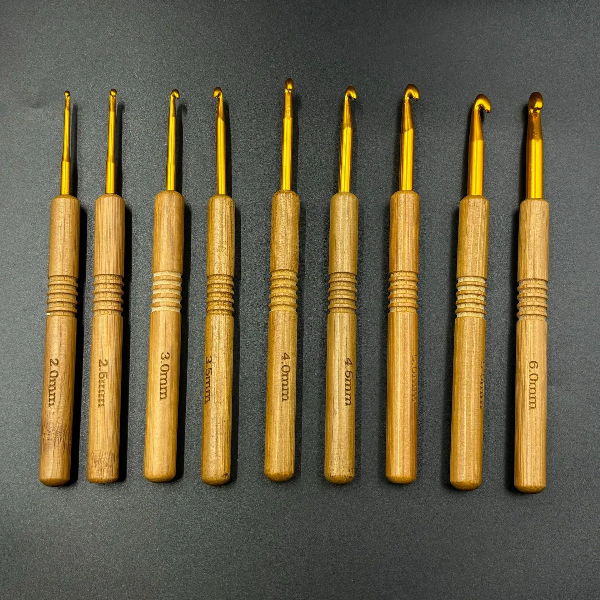 

Bamboo handle carbonized crochet, handmade yarn, doll bag, DIY knitting tool, sweater crochet hook set
