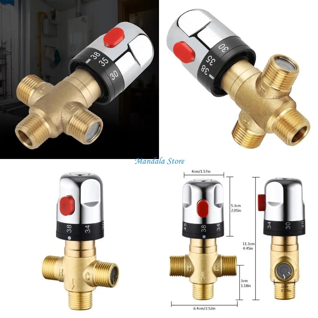 

U2JC Brass 1/2 Thermostatic Valves DN15 Constant Temperature Valves Upgrades for Stable Temperature Control in house Plumbing