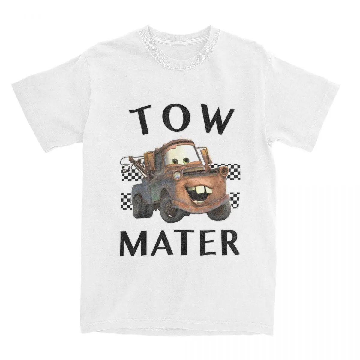 Men Women T-Shirts McQueen Cars Tow Mater Finish Graphic Cool Cotton Tees Short Sleeve T Shirts O Neck Clothes 4XL 5XL