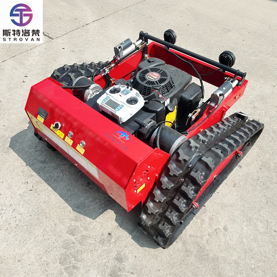 

STLF WJW CE Certified New Design Cutting Width Self-Propelled Crawler Design Intelligent Remote Control Lawn Mowing Robot
