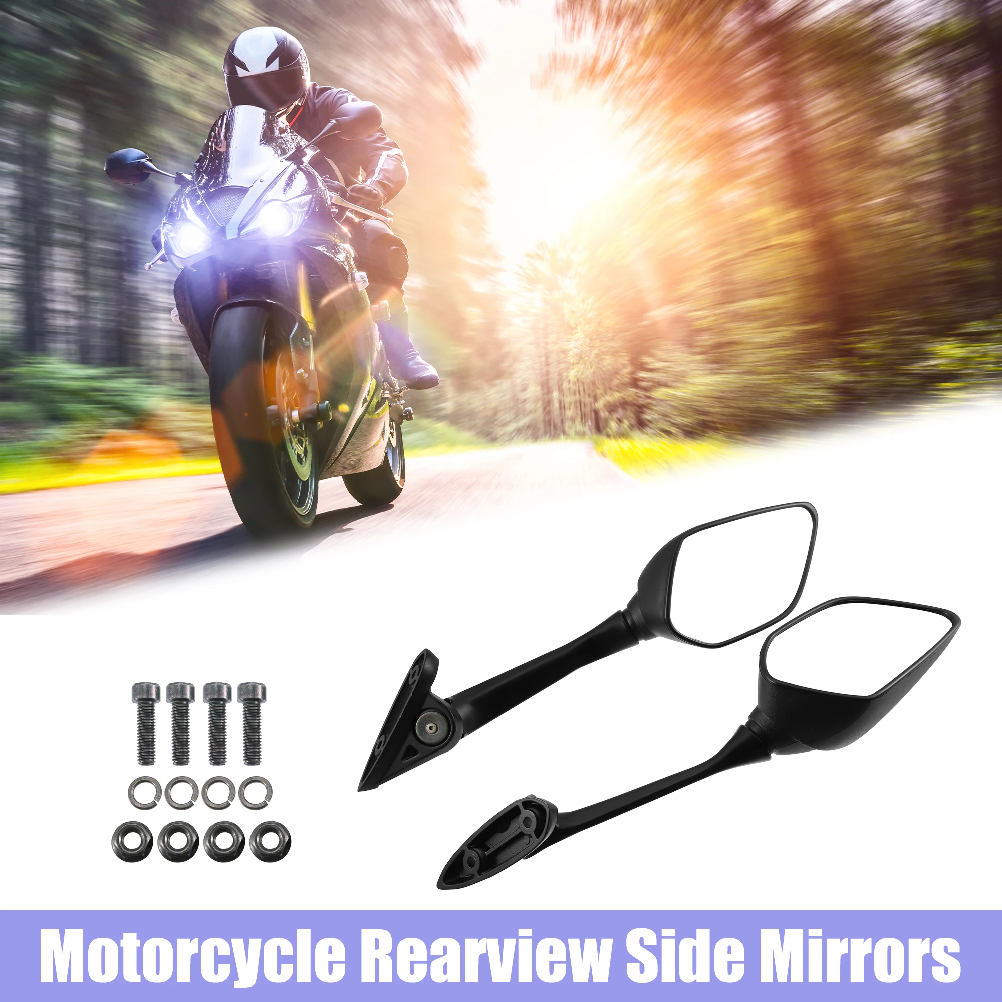 

Front Side Mirrors Rearview Wind Wing Mirror for Honda CBR250R CBR300R CBR500 CBR650R CBR650F VFR 400 750 800 VFR