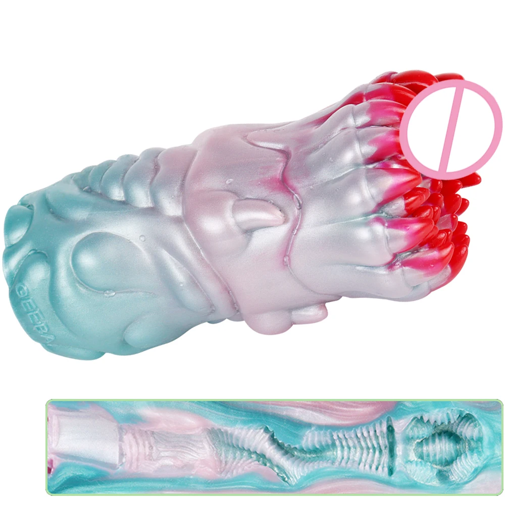 GEEBA Fantasy Chrysalis Flower Male Masturbator Soft Silicone Stroker Cup For Men Sex Toys Pocket Pussy Realistic Vagina Stroker