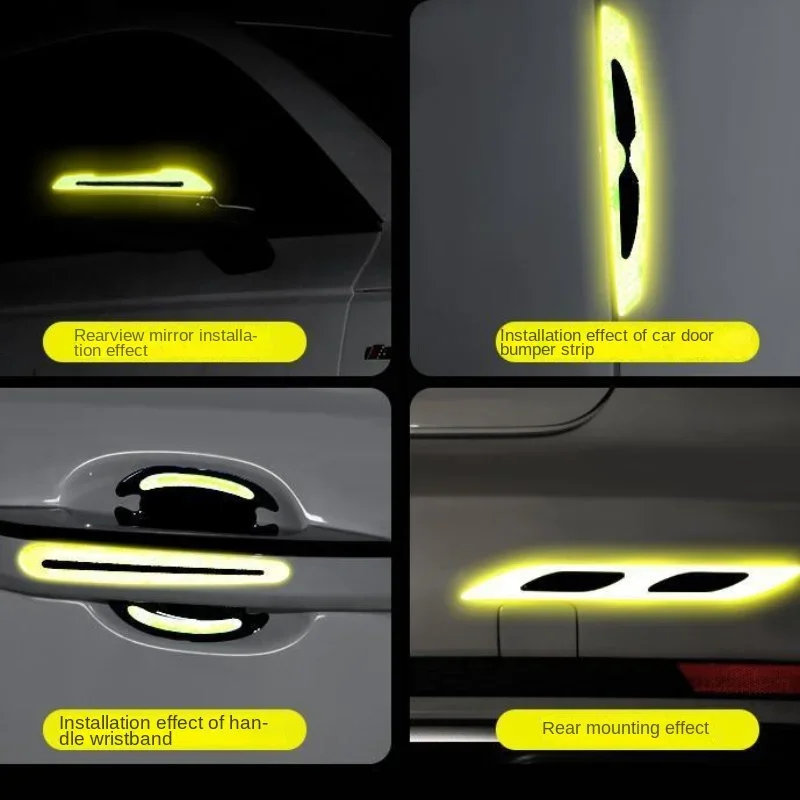 Car Front and Rear Bumpers Anti Collision Strips Body Doors Rear Trunk Carbon Fiber Anti Scratch Collision Decorative Strips