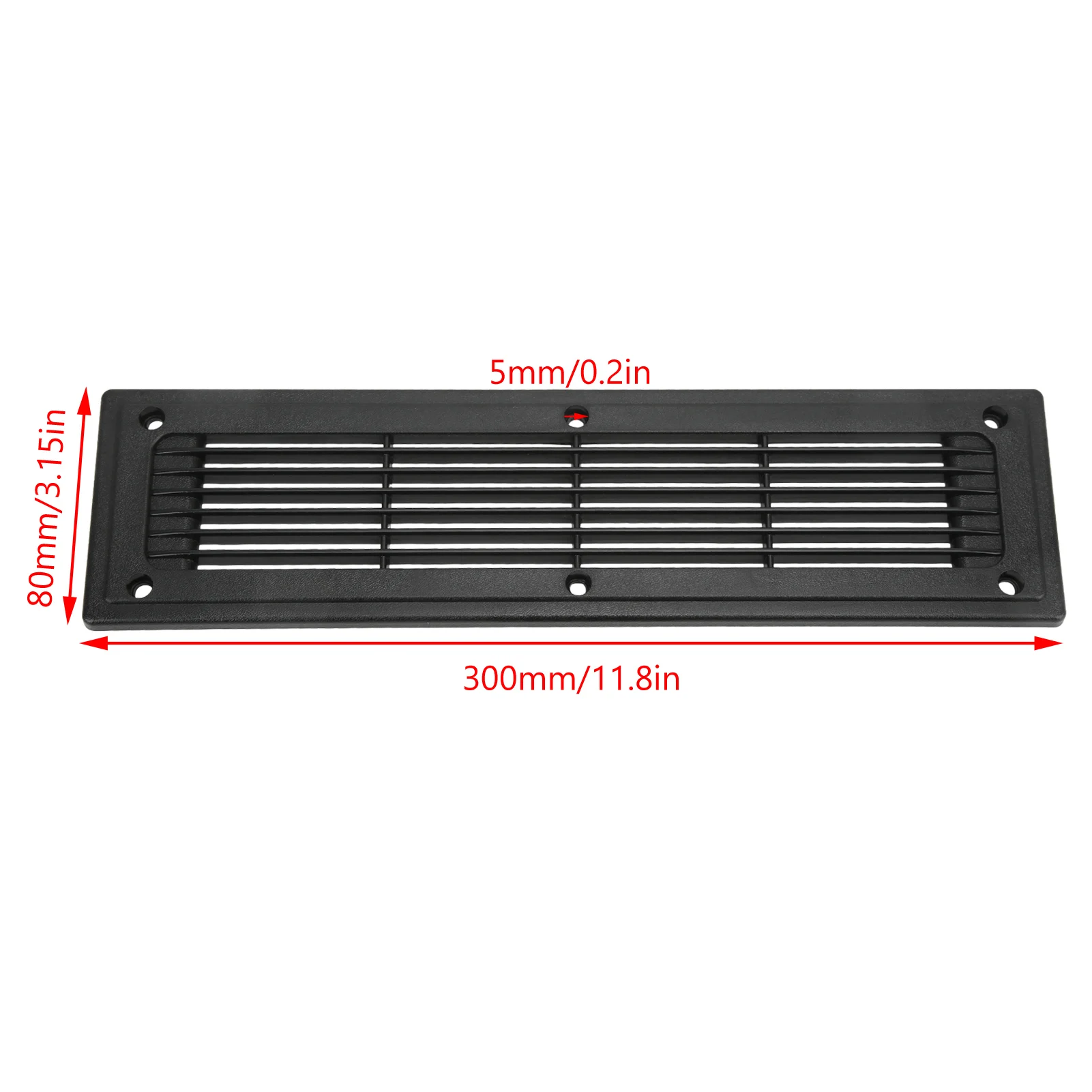 300x80mm Air Vents Louver Rectangle Air Outlet Grill Cover Ventilation Panel for RV Bus Trailer Kitchen Cabinet Return Air Grill