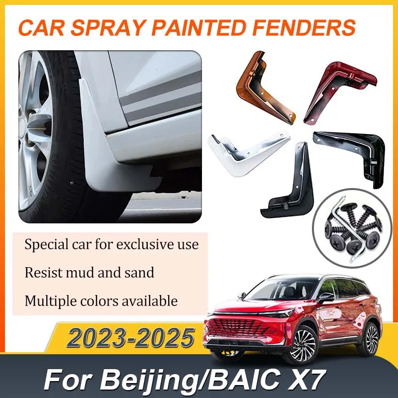 

Для BAIC Beijing 7 2025, аксессуары 2023 2024, X7 X75, автомобильные расширители колесных арок (фендеры) с лакокрасочным покрытием, защитные брызговики, автомобильные аксессуары