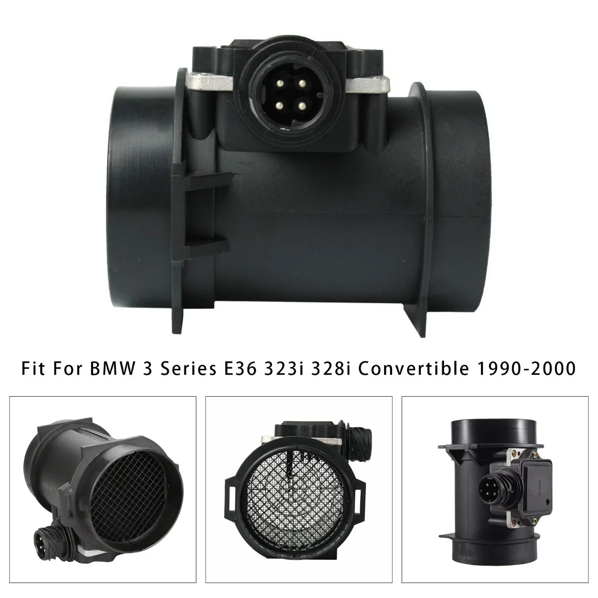 4-Pin Car Mass Air Flow Meter Sensor Replacement Accessories 5WK9617,5WK9617Z,1707650 For BMW E36 323i 328i E39 528i  96-20