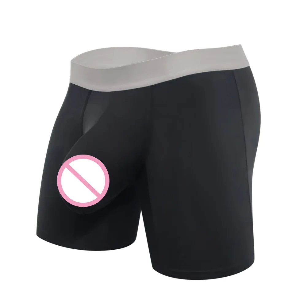 Comfortable Modal Boxers Boxers Sporty Men Trunks Long Leg Shorts 10 Percent Spandex Blend Solid Color Pattern