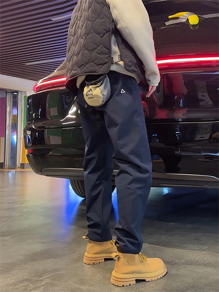 

Мужские утепленные флисом брюки-карго для активного отдыха, ветрозащитные, водонепроницаемые, прямого кроя, рабочие штаны для осени и зимы