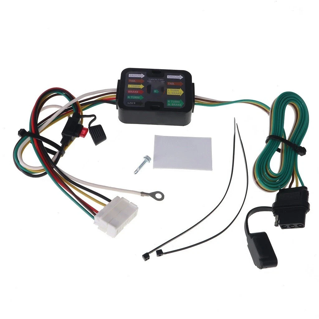 

56192 Vehicle-Side Custom 4-Pin Trailer Wiring Harness Plug & Play For 14-20 Acura MDX 3-to-2 power tail light converter