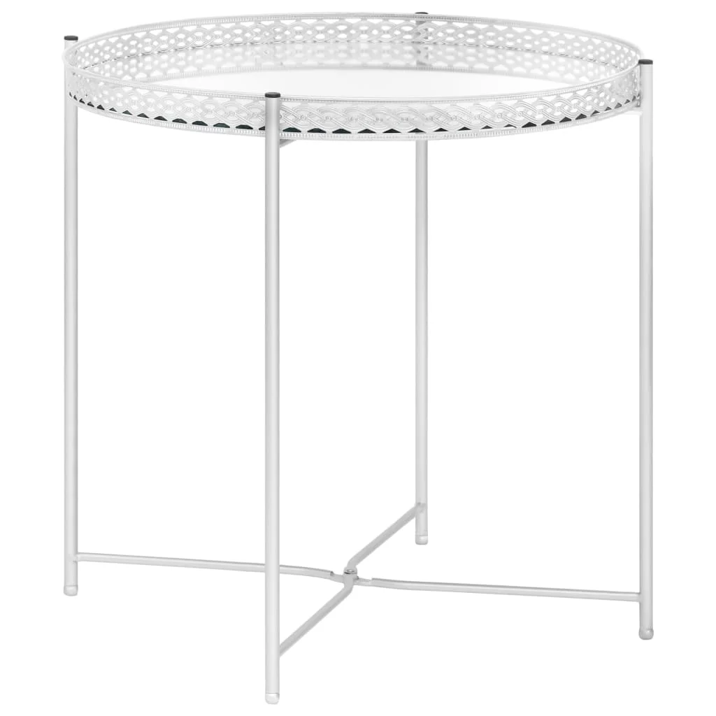 SUNG-LL silver side Table 40x40x41 cm glass