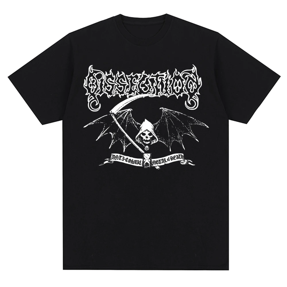 Summer Vintage Dissection Band Death Metal Graphic T Shirts For Men Streetwear Casual O-Neck Short Sleeve Tees Pure Cotton Tops