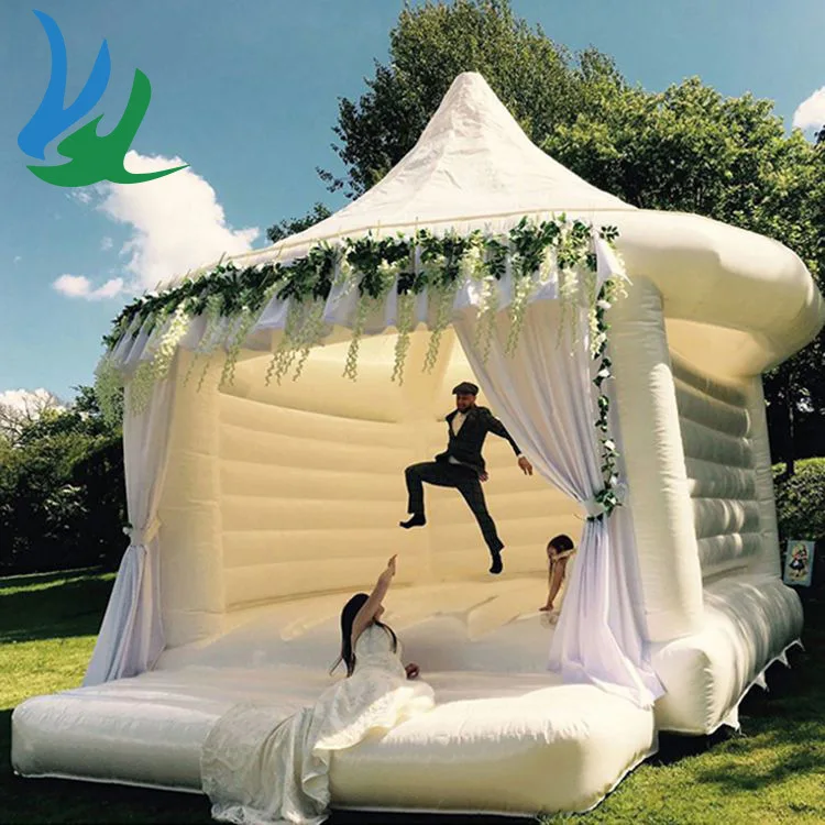 Customized new Internet celebrity inflatable castle trampoline, beautiful outdoor wedding trampoline tent, event advertising inf